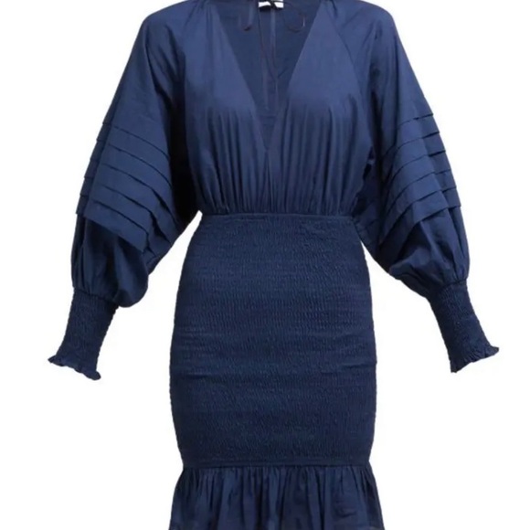 Rhode Anya smocked dress in navy - Picture 4 of 8